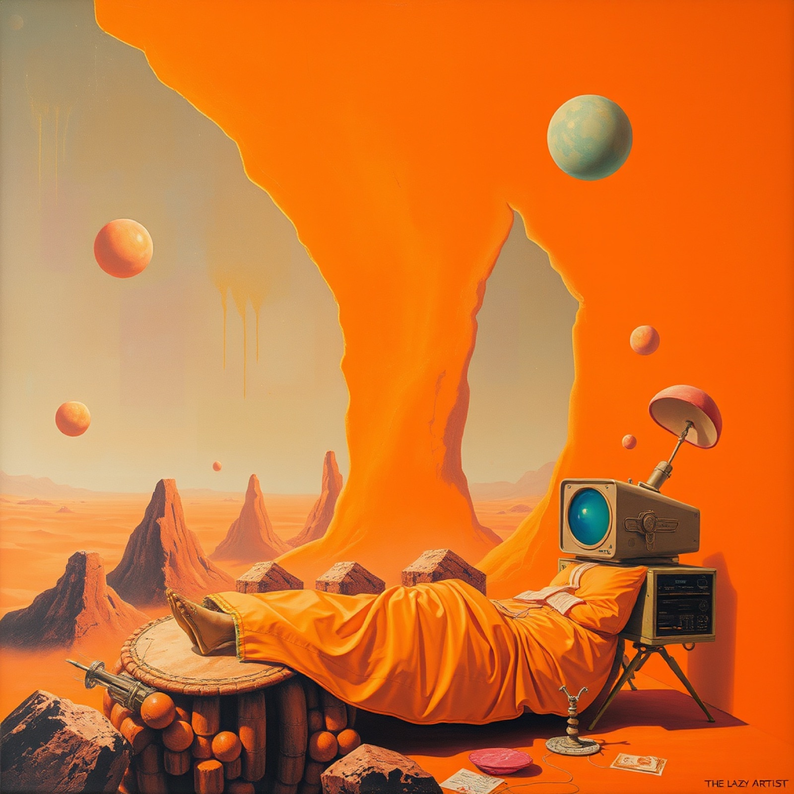 The Lazy Artist dreamer painting
